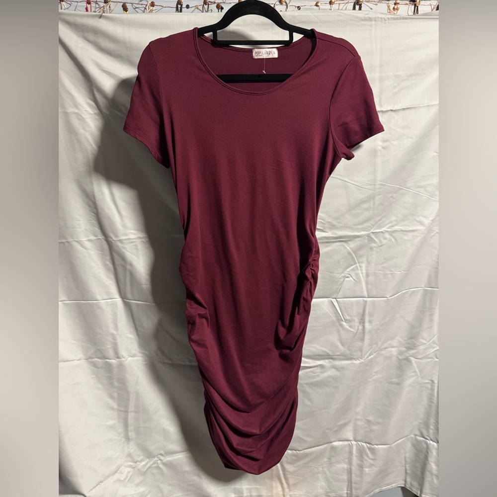 POPULAR 21 Elegant Burgundy Bodycon Women's Dress